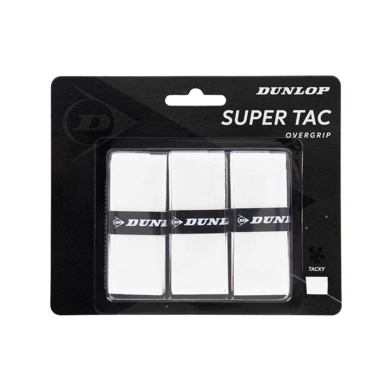 DUNLOP Super Tac Tennis Overgrip White 1 x 3-pack - BeesActive Australia