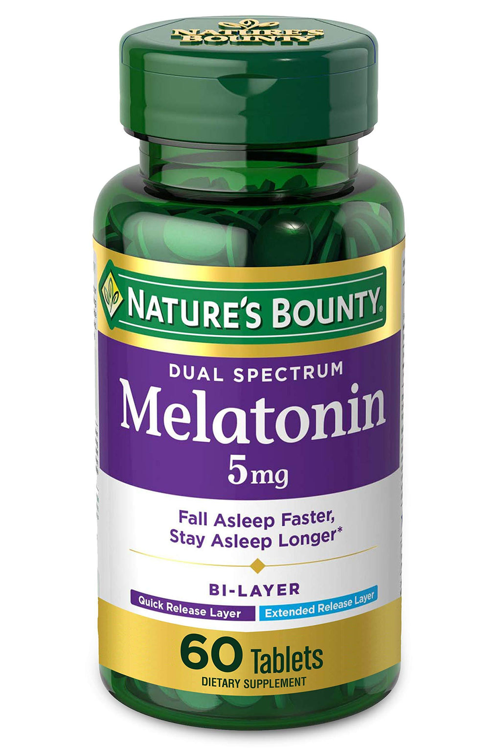 Nature's Bounty 100% Sleep 5mg, 60 Bi-Layer 60 Count (Pack of 1) - BeesActive Australia