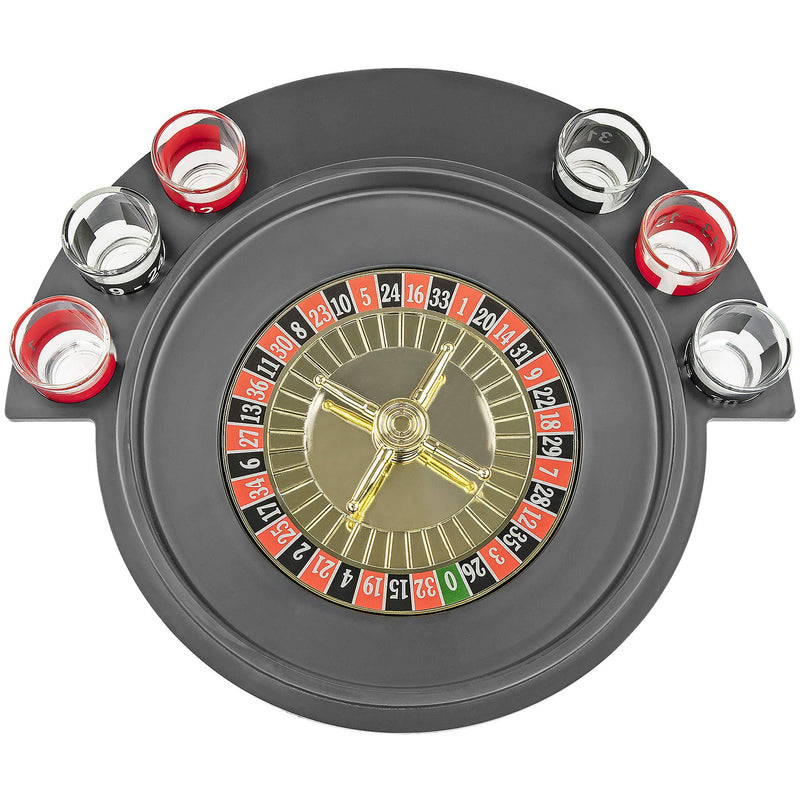 Fairly Odd Novelties Shot Glass Roulette Drinking Game Set with 2 Balls and 6 Shot Glasses 6PCS Set - BeesActive Australia