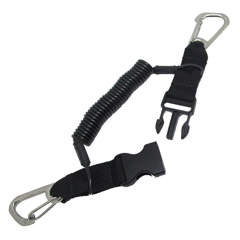 Scuba Choice Diving Deluxe Snappy Camera Lanyard with Heavy Duty Clips Black - BeesActive Australia