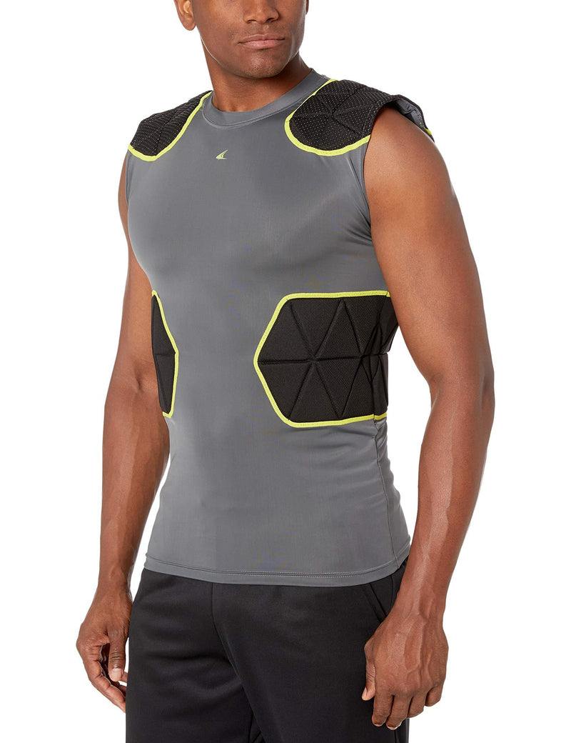 CHAMPRO Adult Dri-Gear Padded Shirt Charcoal , Black Inset Medium - BeesActive Australia