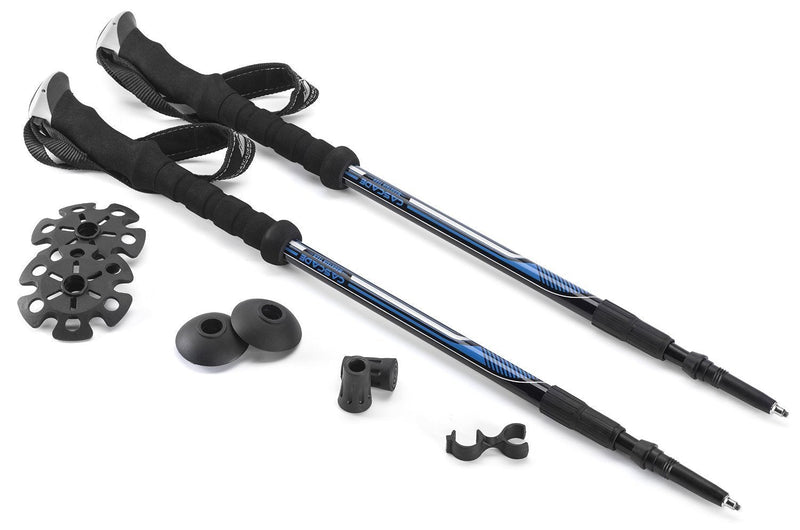 Cascade Mountain Tech Twist Lock Trekking Poles - Lightweight with Anti-Shock for Walking and Hiking Poles Aluminum - BeesActive Australia