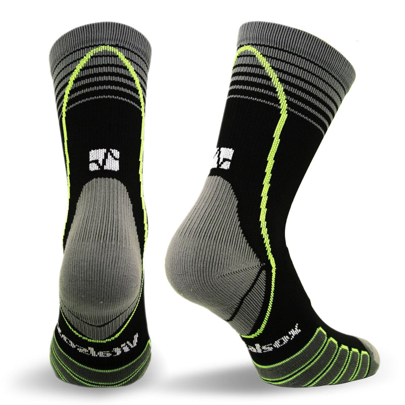Vitalsox VT6810 Italian Made Compression Ligament Support Sport Crew Socks with Silver DrystatItalian, X-Large, Black (1 pair Fitted) - BeesActive Australia