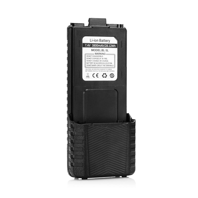 BAOFENG BL-5L 3800mAh Extended Battery Compatible with UV-5R RD-5R UV-5RTP UV-5R Plus, Original Pack, Black - BeesActive Australia