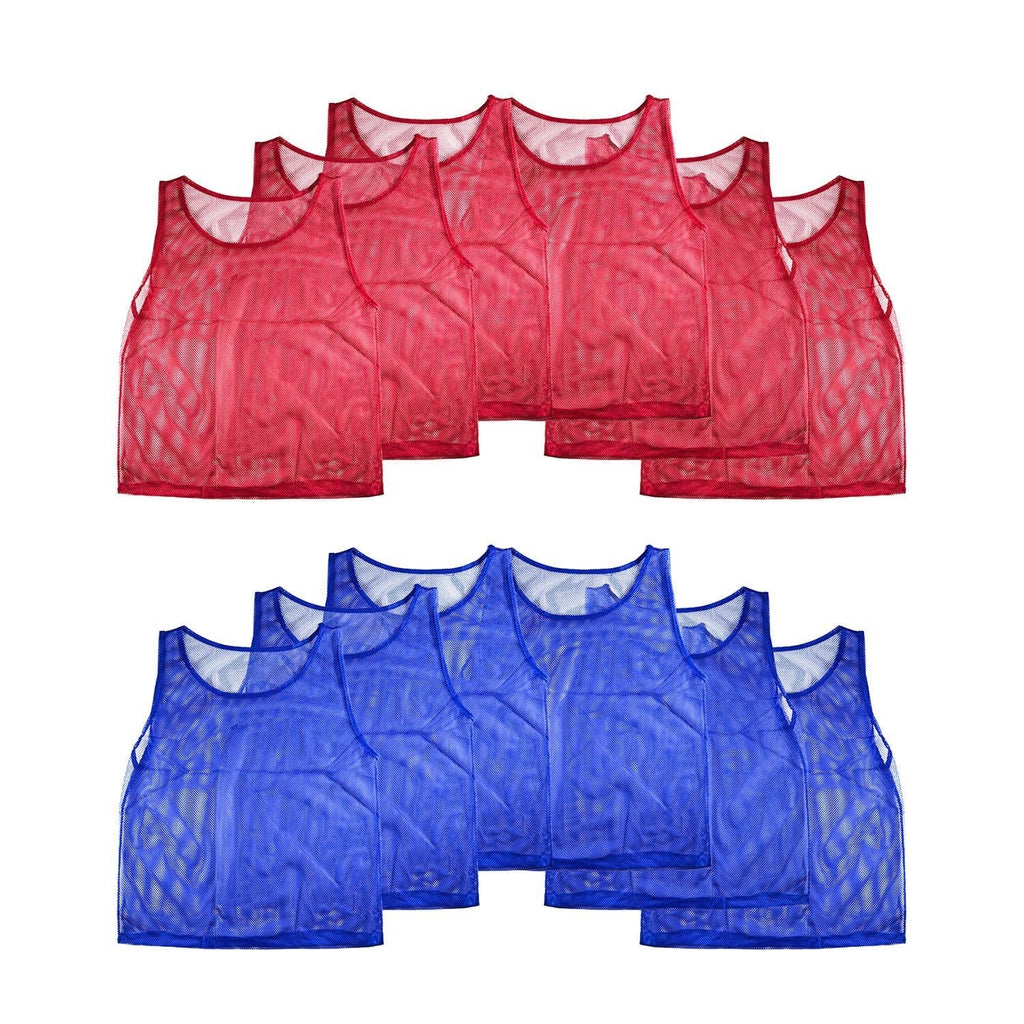 Super Z Outlet Nylon Mesh Scrimmage Team Practice Vests Pinnies Jerseys for Children Youth Sports Basketball, Soccer, Football(12 Jerseys) - BeesActive Australia