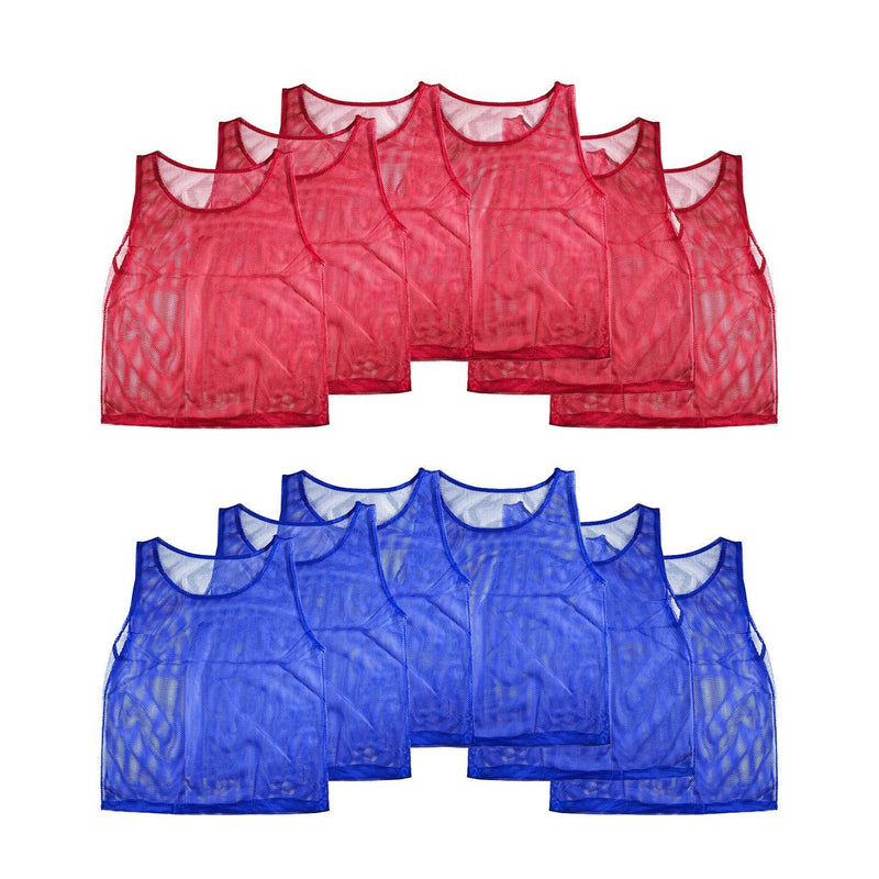 Super Z Outlet Nylon Mesh Scrimmage Team Practice Vests Pinnies Jerseys for Children Youth Sports Basketball, Soccer, Football(12 Jerseys) - BeesActive Australia