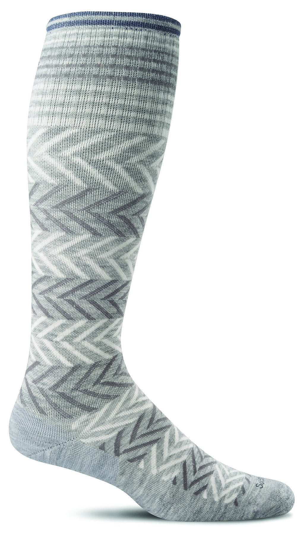 Sockwell Women's Chevron Graduated Compression Socks Medium/Large Grey - BeesActive Australia