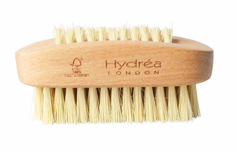 Hydrea London Dual-Sided Nail Brush w/Cactus Bristles & Beechwood Hard Strength - BeesActive Australia