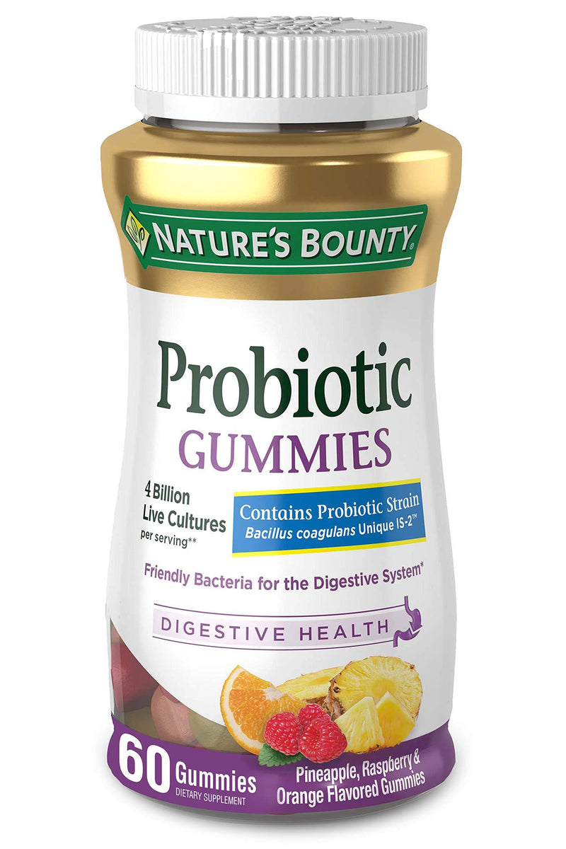 Probiotics by Nature's Bounty, Probiotic Gummies for Immune Health & Digestive Balance, 60 Gummies 60 Count (Pack of 1) - BeesActive Australia