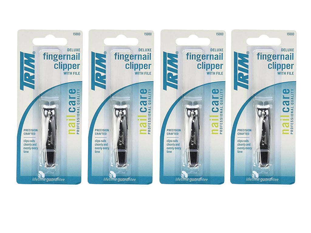 Set of 4 Trim Deluxe Fingernail Clippers with File bundled by Maven Gifts - BeesActive Australia