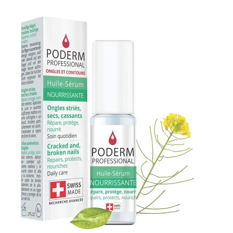 PODERM - NAIL HARDENER AND STRENGTHENER | Repairs cracked, split, and broken nails with plant-based treatment | Professional foot and hand care | Easy & fast | Swiss Made - BeesActive Australia