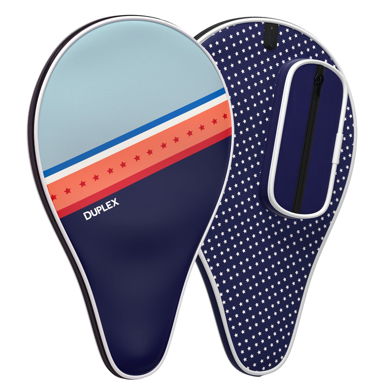Duplex | Ping Pong Paddle Case - Best Table Tennis Paddle Cover for Blade with Bonus Ball Storage - Waterproof Material Bag - BeesActive Australia