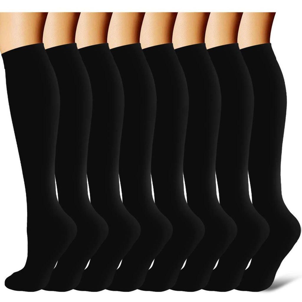 Compression Socks for Men and Women - Best for Running, Athletic Sports, Varicose Veins, Travel 001-black L/XL(US Women8-15.5/US Men8-14) - BeesActive Australia