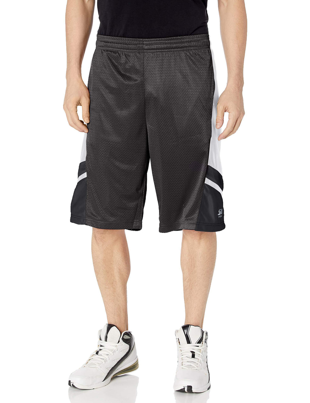 Southpole Men's Basic Basketball Mesh Shorts Medium Black - BeesActive Australia
