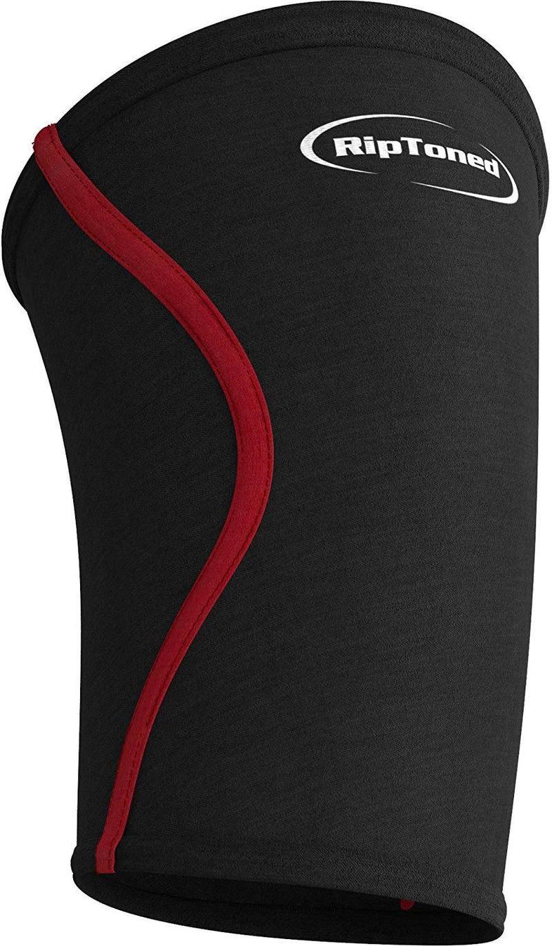 Elbow Sleeve (1) - By Rip Toned - Compression Support Brace for Weightlifting, Powerlifting, Xfit, Strength Training, Pain, Tendonitis, Arthritis. Men & Women (SEE SIZING GUIDE - Large) Black - BeesActive Australia