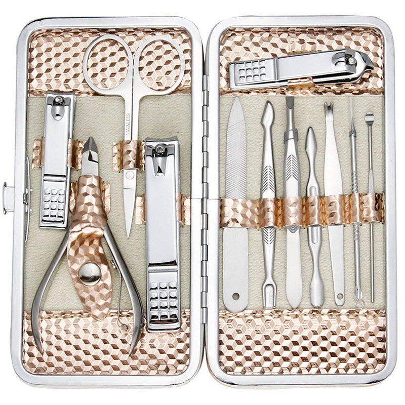 ZIZZON Professional Nail Care kit Manicure Grooming Set with Travel Case(Rose Gold) Rose Gold - BeesActive Australia