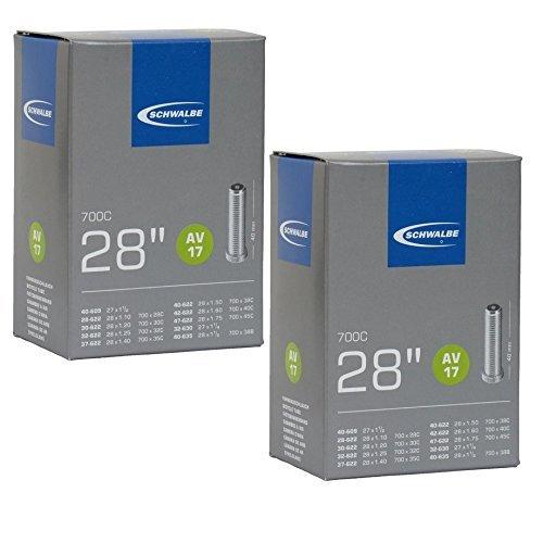 Schwalbe AV17 Inner Tubes 700 x 28-45c / 28" 27", Schrader Valve (2 Pack) - BeesActive Australia