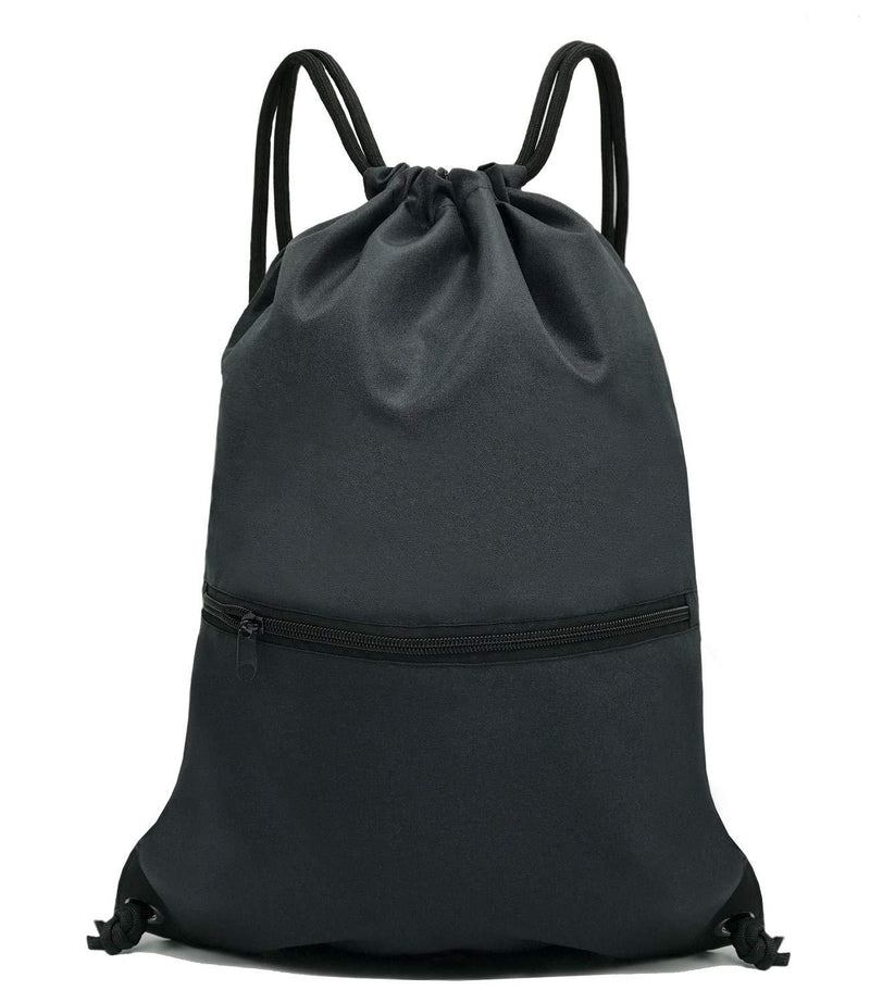 HOLYLUCK Drawstring Backpack Bag Sport Gym Sackpack A-black - BeesActive Australia