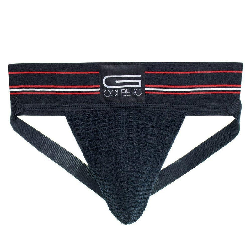 GOLBERG G Athletic Supporter - Naturally Contoured Waistband - Multiple Colors Medium / 32-38 Waist Pitch Black - BeesActive Australia