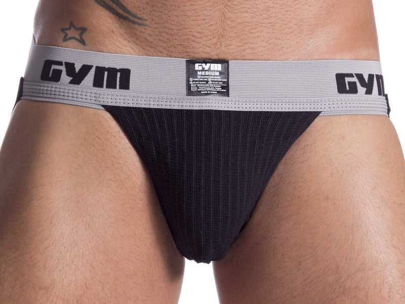 Gym Workout Jockstrap with 2" Waistband Black Medium - BeesActive Australia