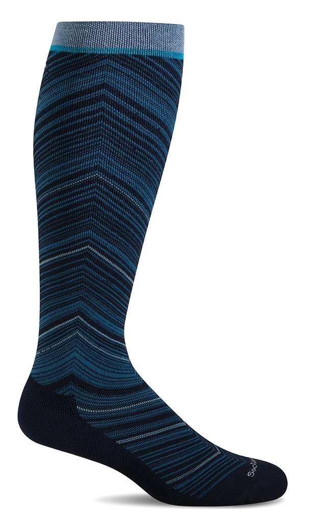Sockwell Women's Full Flattery Graduated Compression Socks Medium/Large Navy - BeesActive Australia