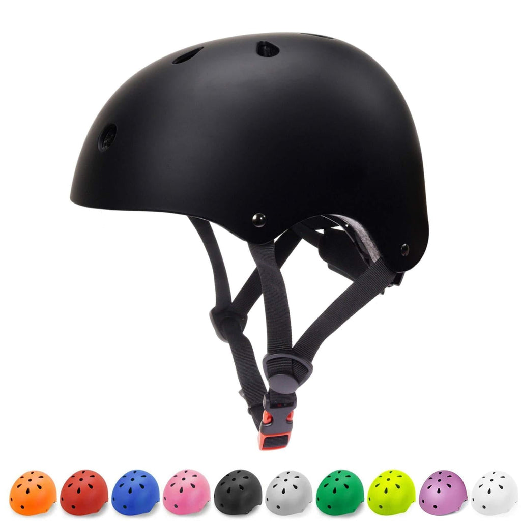 Kids Bike Helmet Toddler Helmet Children Multi-Sport Helmet Impact Resistance Ventilation Adjustable Helmet Skateboard Cycling Helmet Black Small: 18.9"-21.26" / 48cm-54cm - BeesActive Australia