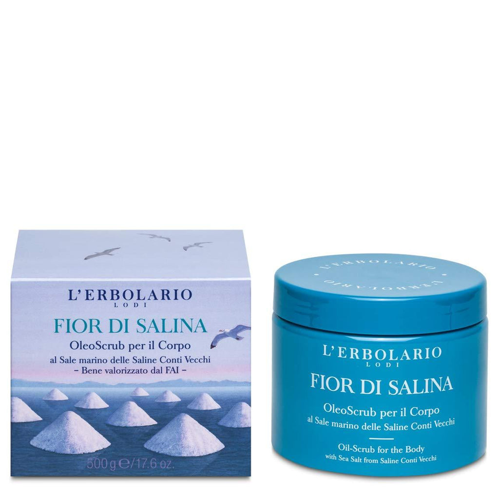 L'Erbolario - Fior Di Salina - Body Oil-Scrub - Water, Citrus Scent - Sea Salt Scrub from Saline Conti Vecchi with Sweet Almond, Olive and Sunflower Oils - Cruelty Free - 17.6 oz - BeesActive Australia