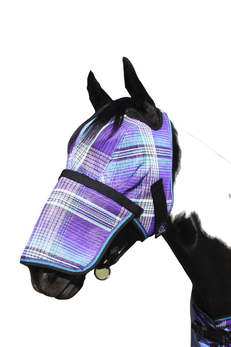 Kensington Signature Fly Mask w/Removable Nose M-Small Horse 2017 - Lavender Mint - BeesActive Australia