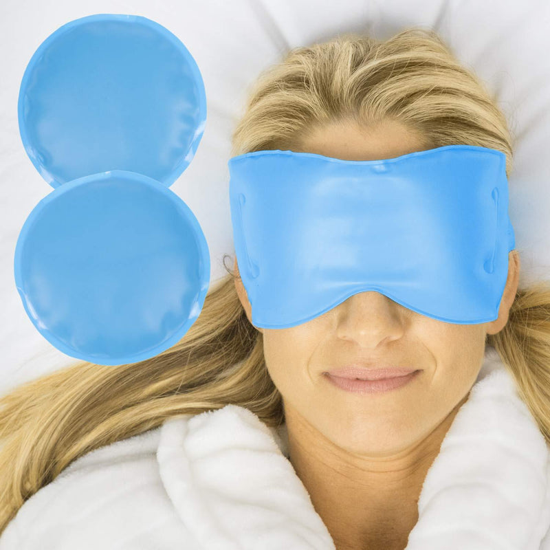 Arctic Flex Cold Eye Mask - Gel Ice Pack For Cool Sleeping, Dry Night Treatment - Reusable Hot Spa Therapy For Sleep, Skin Puffiness, Migraine, Soothing Headache - Soft Cooling Heating Compress Cover - BeesActive Australia