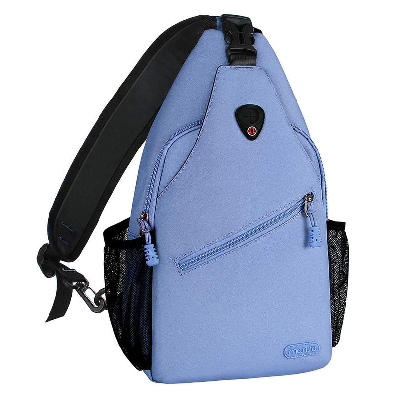MOSISO Sling Backpack, Multipurpose Crossbody Shoulder Bag Travel Hiking Daypack Airy Blue - BeesActive Australia