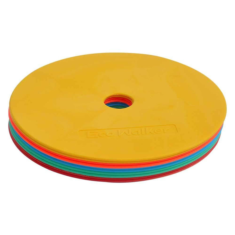 Eco Walker Flat Cones Spot Markers Soccer Basketball Sports Speed Agility Training (Set of 10) MULTICOLOR - BeesActive Australia