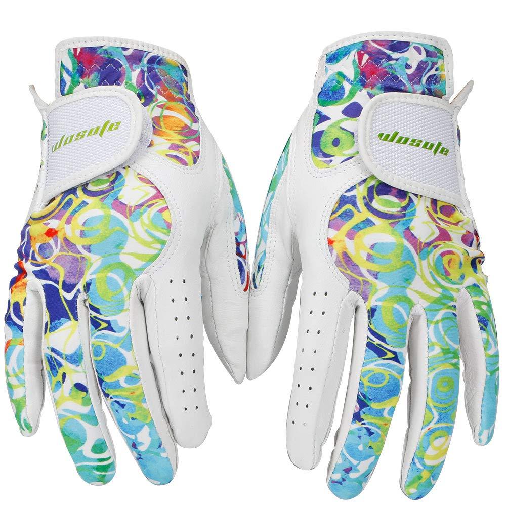wosofe Golf Gloves for Women Ladies Soft Leather Accessories Breathable for Non Slip Gloves 1 Pair Small - BeesActive Australia