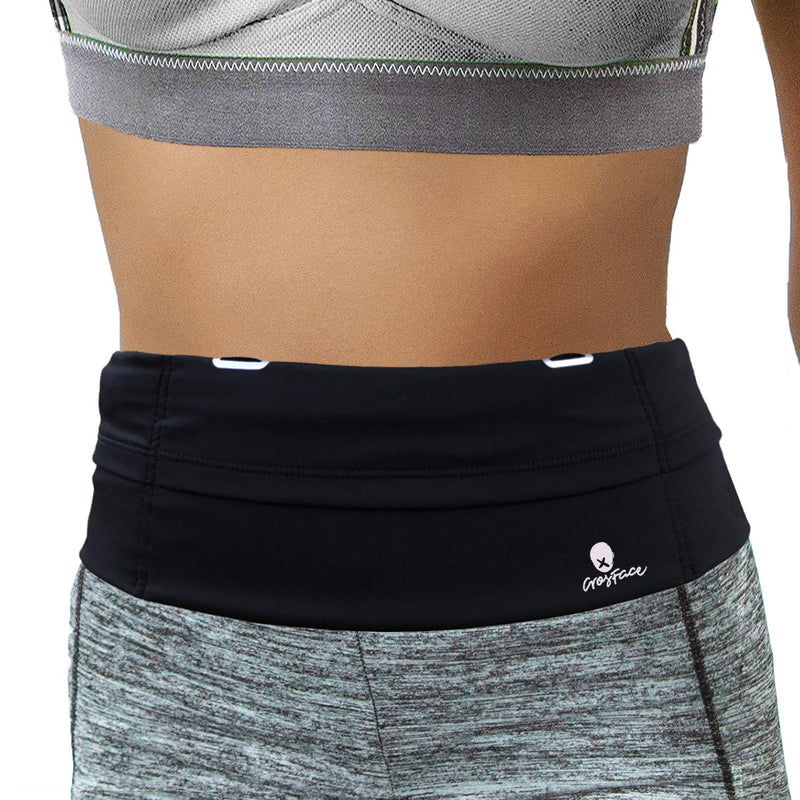 Universal Running Belt for all Phone (iPhone 12/11/8/7/6/X/SE/XR/XS/Max/Plus/Pro, Samsung Galaxy S20/S10/S9/S8/Plus). Sports Waist Pack for Runners, Fitness, Exercise and Gym Workouts (Black) - BeesActive Australia