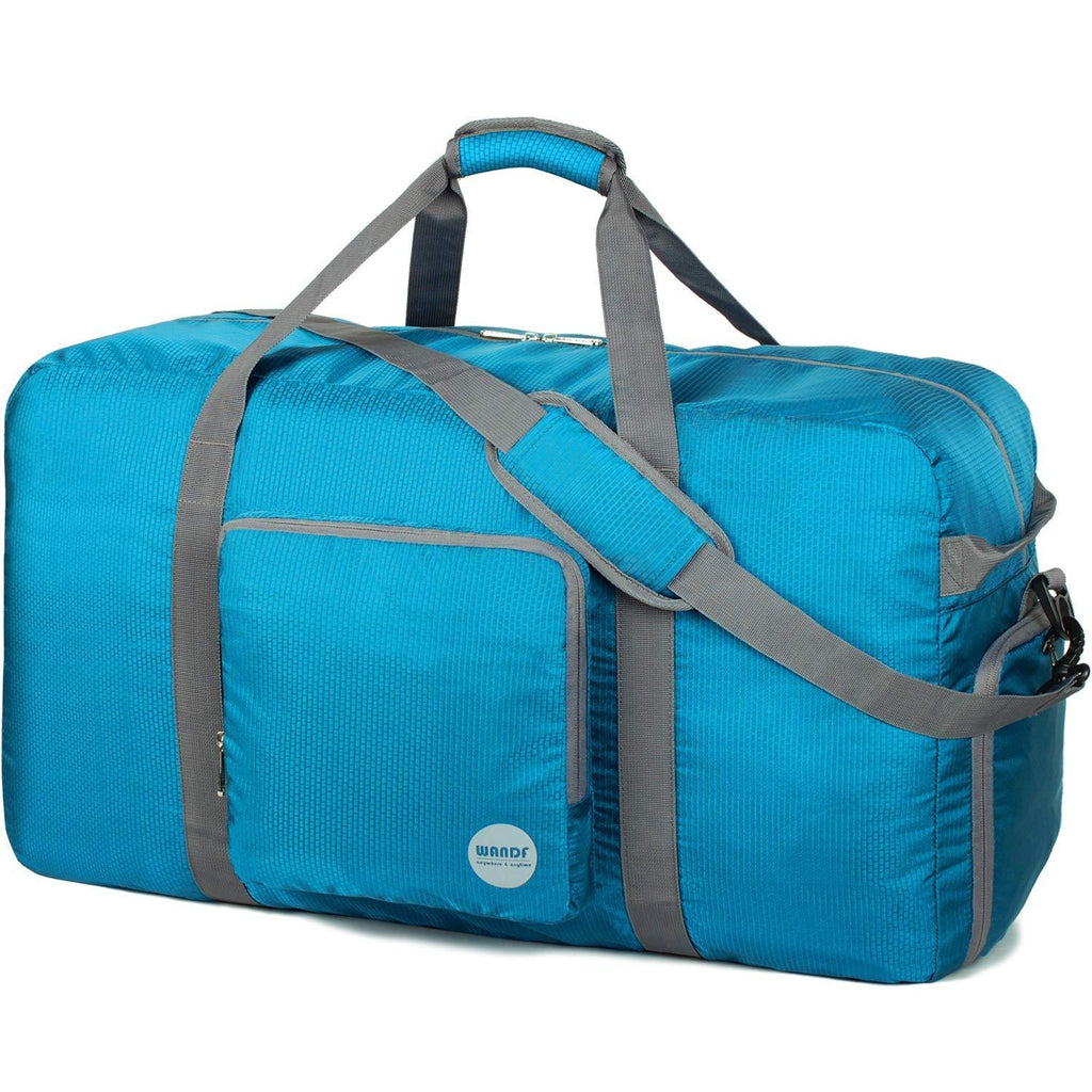 Foldable Duffle Bag 24" 28" 32" 36" 60L 80L 100L 120L for Travel Gym Sports Lightweight Luggage Duffel By WANDF Blue 24 inches (60 Liter) - BeesActive Australia