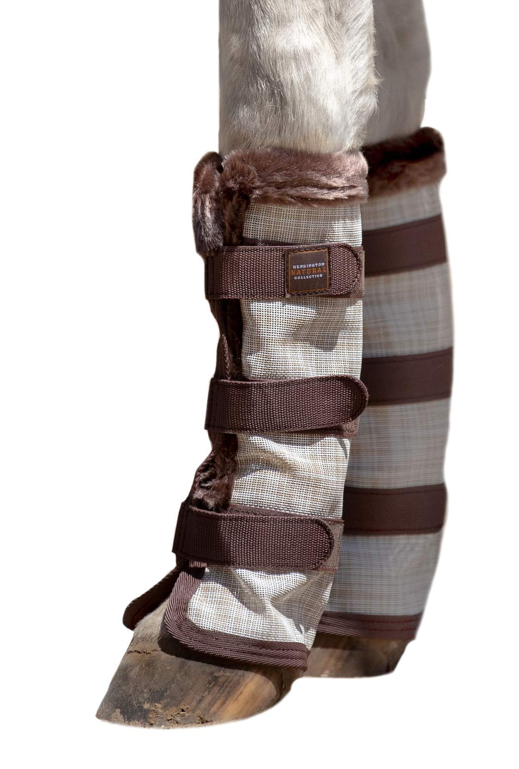 Kensington Draft Fly Boots with Comfortable Fleece Trim — Stay-Up Technology with Straps — Protection from Insect Bites and UV Rays Large 500 - Desert Sand - BeesActive Australia