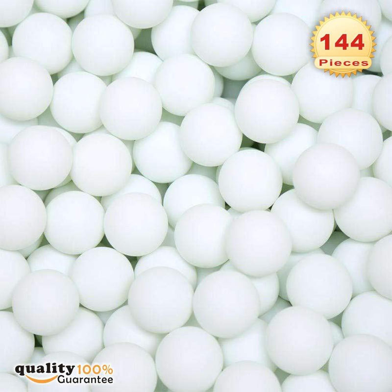 PMLAND 144 Washable Plastic Pong Game Balls Bulk for Table Tennis Carnival Pool Games Party Decoration White Color 38mm - BeesActive Australia