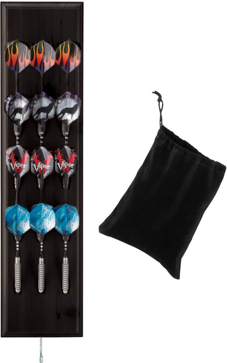 Viper by GLD Products Dart Wall Mounted Caddy Solid Wood Tip Darts Cabinet Black - BeesActive Australia