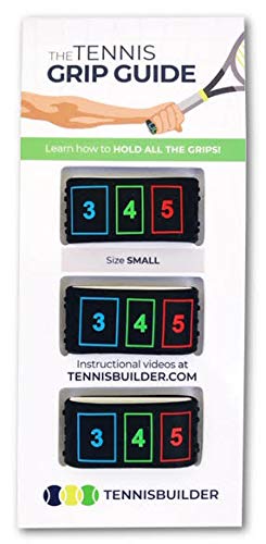 The Tennis Grip Guide by Tennisbuilder | Designed for Adults and Kids Tennis Racket | from Advanced to Beginner Tennis Players (Small, 3 Pack) Small 3 Count (Pack of 1) - BeesActive Australia
