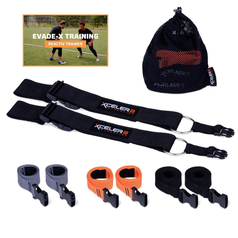 REACTIV TRAINER Evasion Belt (1 & 3 Pack) 1v1 Agility & Reaction Belt Coaching Equipment - Soccer, Basketball, Football, Lacrosse Defensive Trainer (Adult & Youth) Plus Training Videos 1 Pack - BeesActive Australia