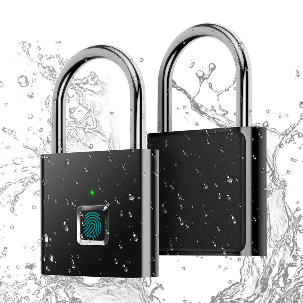 Fingerprint Padlock,AICase IP65 Waterproof Ultra Light One Touch Open Fingerprint Lock with USB Charging for Gym, Sports, School Employee Locker,Fence, Suitcase,Bike No App, No Bluetooth,No Trouble - BeesActive Australia