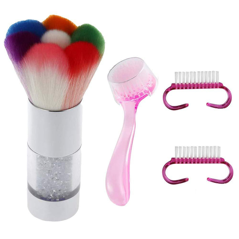 Nail Brushes Dust Cleaning for Acrylic UV Nails Art Powder Remover Manicure Pedicure Scrubbing Cleaner Tool Kits - BeesActive Australia