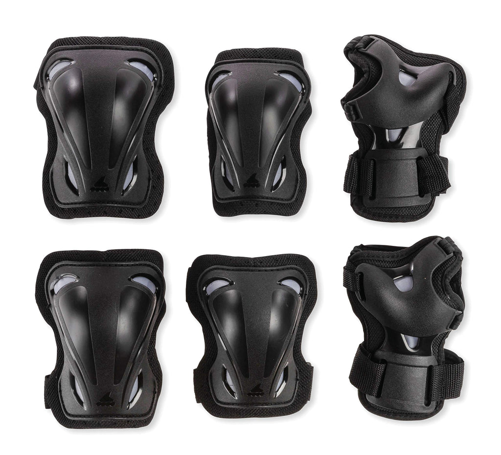 Rollerblade Skate Gear 3 Pack Protective Gear, Knee Pads, Elbow Pads and Wrist Guards, Inline Skating, Multi Sport Protection, Unisex, Black Small - BeesActive Australia