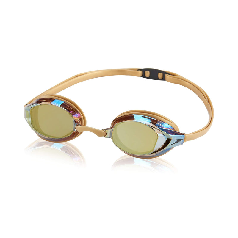 Speedo Unisex-Adult Swim Goggles Vanquisher Extended View Mirrored Gold/Amber - BeesActive Australia