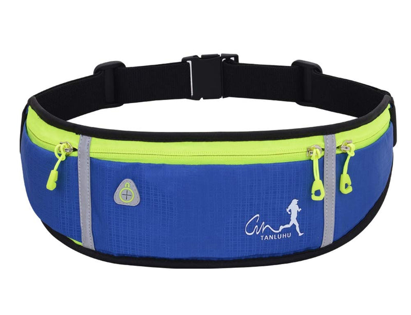 EASY BIG Running Waist Packs Running Bag Belt with Bottle Holder & Reflector for Men & Women Outdoor Walking, Hiking, Fits Maximum 6.5'' Large Smartphones Dark Blue - BeesActive Australia
