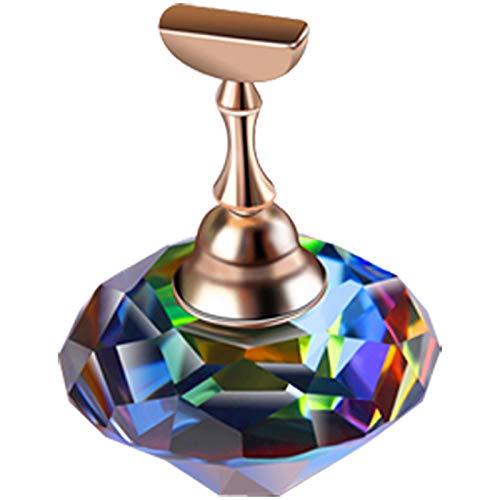 Tvoip 1Pcs Magnetic Nail Holder Practice Training Display Stand Acrylic Crystal Holders Alloy False Nail Tip Salon DIY Manicure Tools - BeesActive Australia
