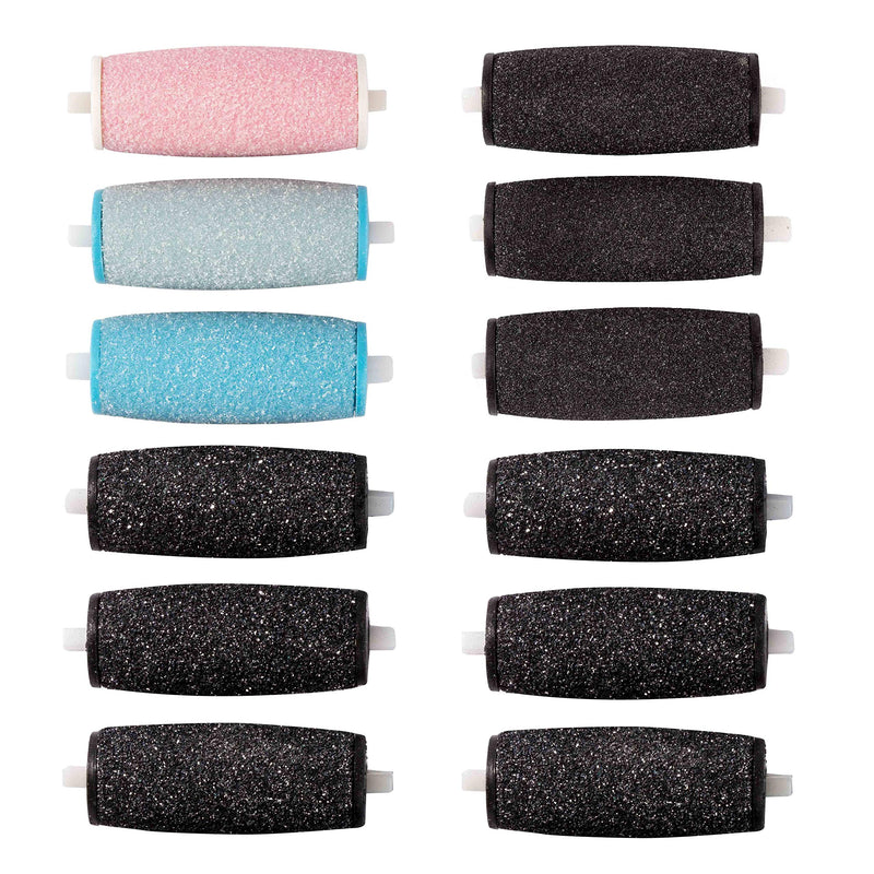 LULUKO 12Pcs Refills Compatible with Electric Callus Remover Footfile Extra Coarse Regular Coarse Multi336 3MultiColorRegular3SoftTouch6Extra - BeesActive Australia