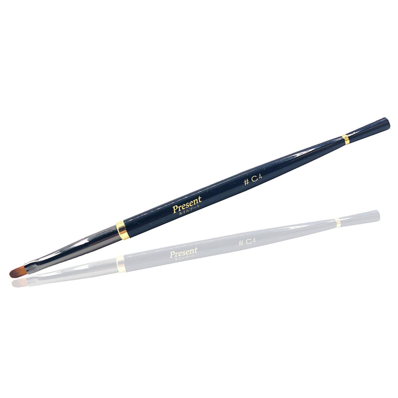 Present by BNP 1 Pc Black Nail Art Tool Brush Polish Acrylic Gel UV Design Adhesive Liner Pen for Manicure Beauty Nail Acrylic Nails (C4) C4 - BeesActive Australia