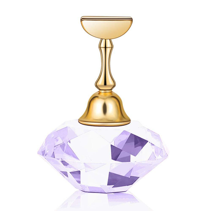 Tvoip 1Pcs Magnetic Nail Holder Practice Training Display Stand Acrylic Crystal Holders Alloy False Nail Tip Salon DIY Manicure Tools - BeesActive Australia