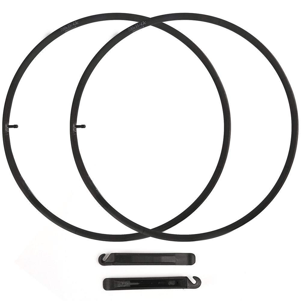LotFancy 2 Pack 700x38c/35c/40c/43c Bike Tubes, 32mm Schrader Valve Bike Tire Tube, Plus 2 Nylon Plastic Tire Levers - BeesActive Australia