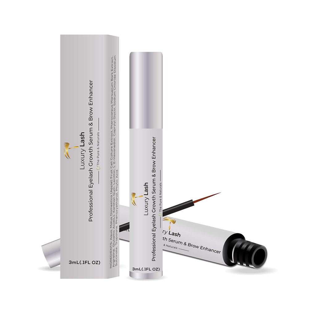 Luxury Lash and EyeBrow - Eyelash Growth Enhancer & Brow Serum Irritation Free & Natural Growth Peptides for Long, Thick Lashes and Eyebrows! Dermatologist Certified, Cruelty Free & Hypoallergenic. - BeesActive Australia